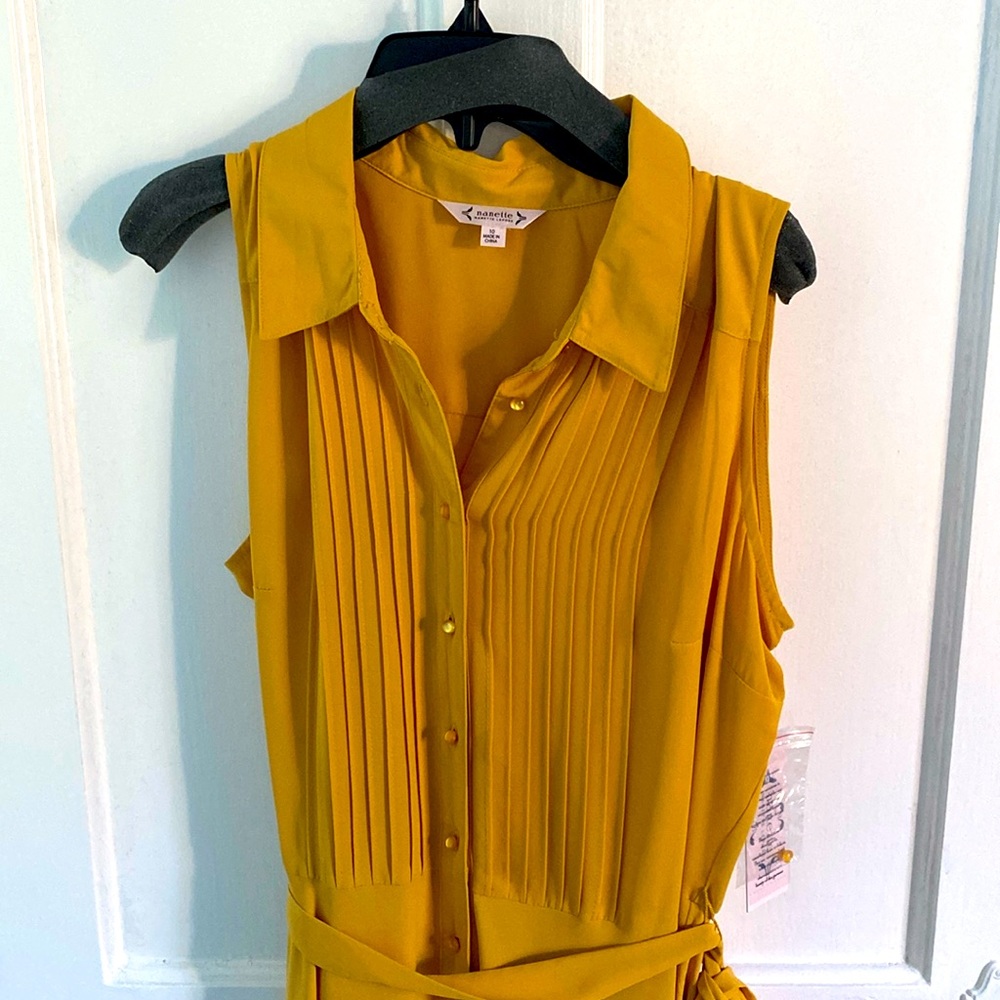 Nanette by Nanette Lepore yellow knee-length flare dress NWT